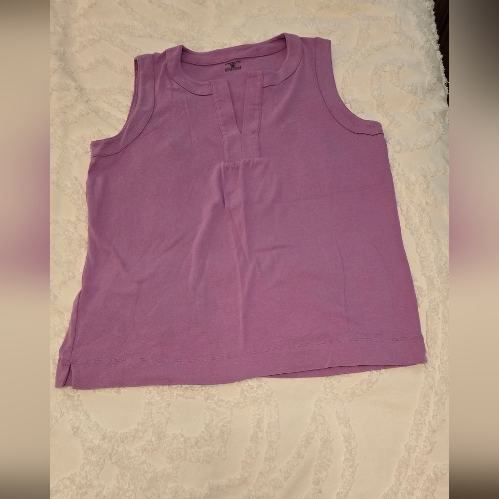 Jones New York Sport Women's Cotton Sleeveless Lavender Tank Top, Size XL (316)